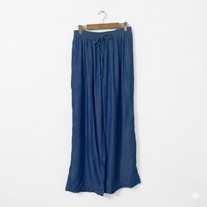 NEW Vibrant Royal Blue Wide-Leg Flowy Pants– Size L/XL